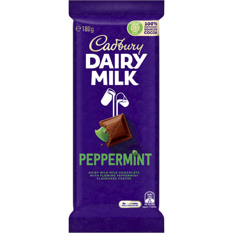 Cadbury Dairy Milk Chocolate Block 180g - Peppermint