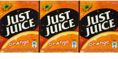 Just Juice 24 Pack Poppers Orange