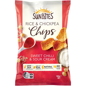 Sunbites Rice & Chick Pea Bites - Sweet Chilli & Sour Cream 100g