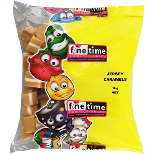 Finetime Jersey Caramels 1kg Bag