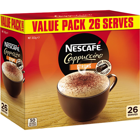 Nescafe Coffee Sachets 26 Pack STRONG Cappucino