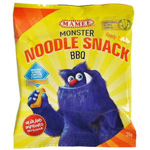 Mamee Monster Noodle Snacks bbq Front Image The Snack Cave 