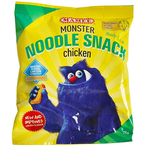 Mamee Monster Noodle Snacks Chicken Front Image The Snack Cave 