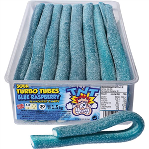 TNT Sour Turbo Tubes 1.5kg - Blue Raspberry