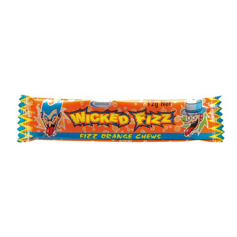 Wicked Fizz Chew Bars 60 Pack Orange