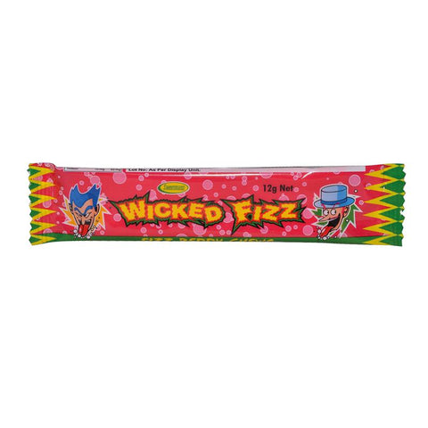 Wicked Fizz Chew Bars 60 Pack Strawberry